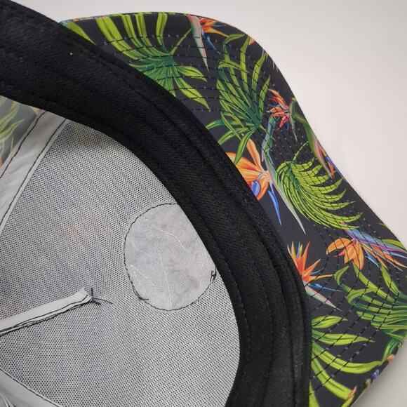 Palm Tree Snapback Trucker Hat Multi One Size Adjustable Tropical Print Pukka - Picture 8 of 10